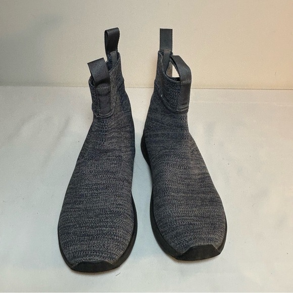 NATIVE Sz 9 Booties Nova Hydroknit Fabric Heather Grey Rubber Sole Pull On Boots - Picture 3 of 9